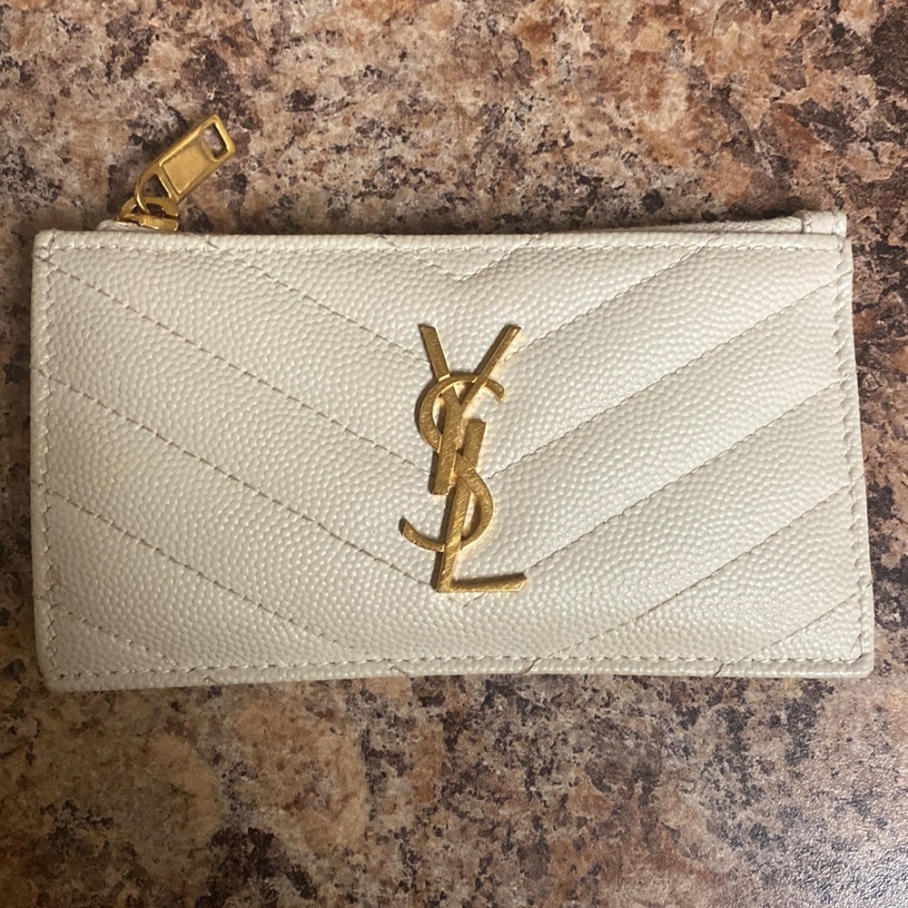 Saint Laurent Monogram Zip Card Case
